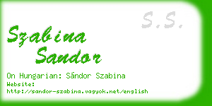 szabina sandor business card